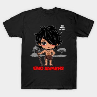 Emo Sapiens Funny Cool Homo Sapiens Punk Prehistoric Evolution Gift T-Shirt